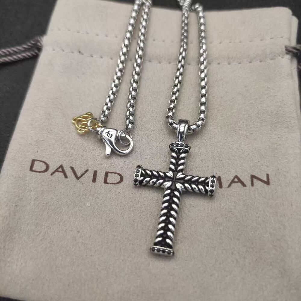 David Yurman Chevron Cross Pendant Necklace